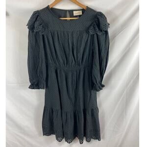 Universal Thread Ruffle Detail Eyelet Dress Size Small